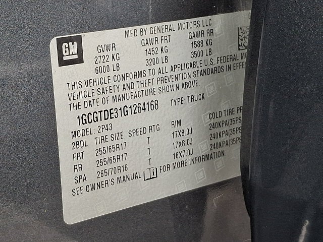 2016 Chevrolet Colorado Z71