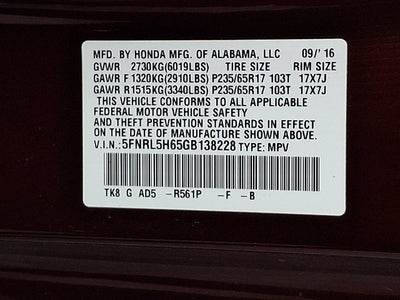 2016 Honda Odyssey EX-L